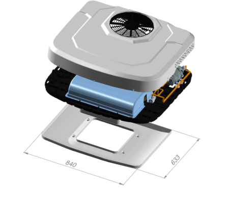 Кондиционеры автокондиционер моноблок frost axi 2000 24в (медный теплообменник)  